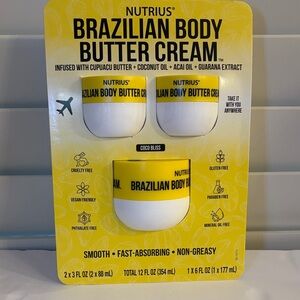 Nutrius Brazilian Body Butter Cream - Yellow and White